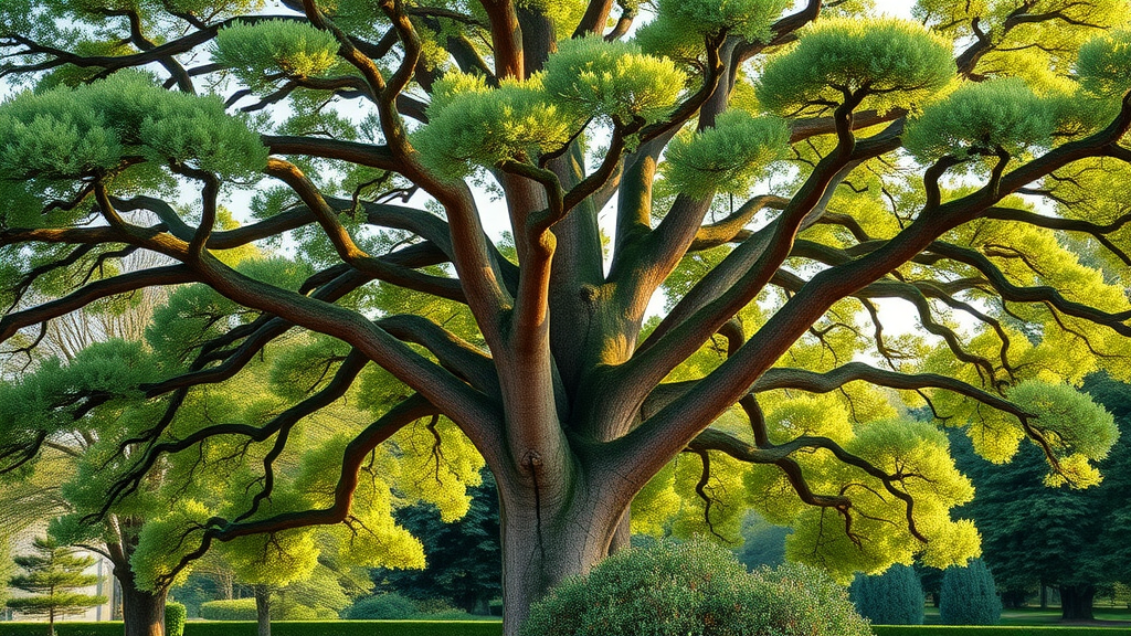 healthy mature oak tree with pruned and unpruned branches for how do you prune a tree